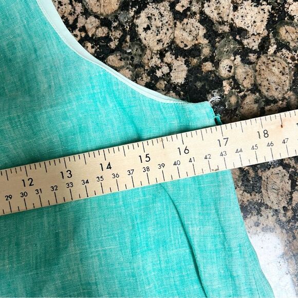 Vineyard Vines Blue Linen Swing Dress Sleeveless Size 2 Beachy Coastal - Picture 4 of 7